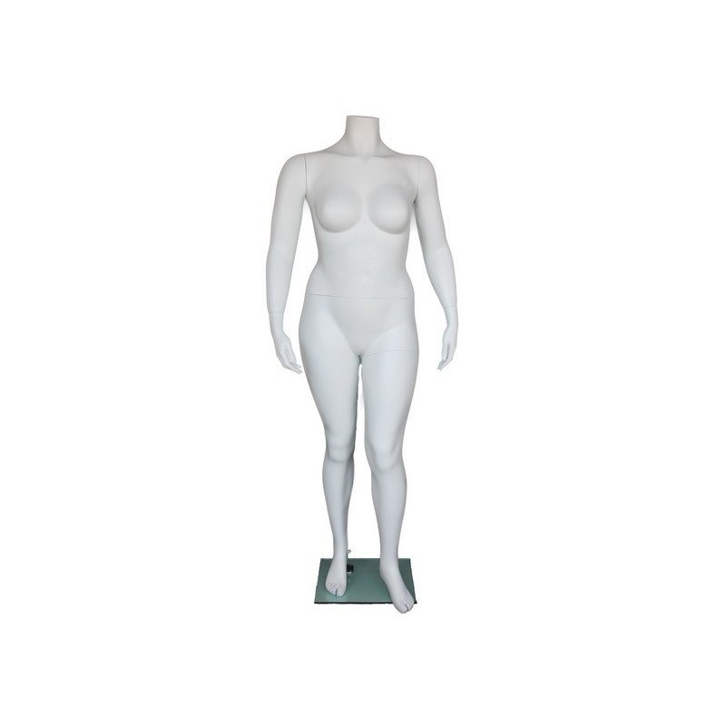 Headless Matte White Plus size Female Mannequin- PLUS-1