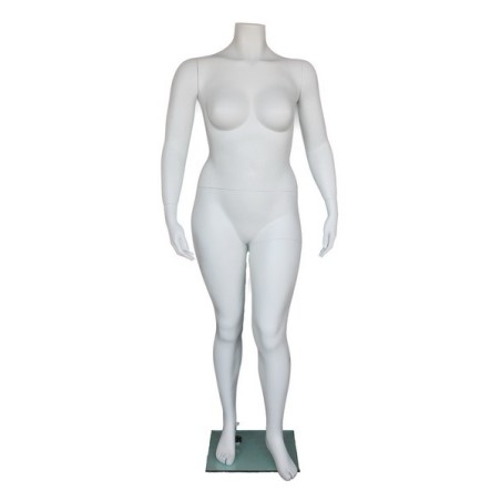 Headless Matte White Plus size Female Mannequin- PLUS-1