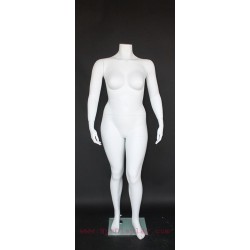 Headless Matte White Plus size Female Mannequin- PLUS-1