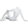 Reclining Headless Seated Female Mannequin Matte White STW029-WT