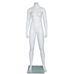 5 ft 4 in Headless Full Body Female Mannequin Matte White STW001-WT