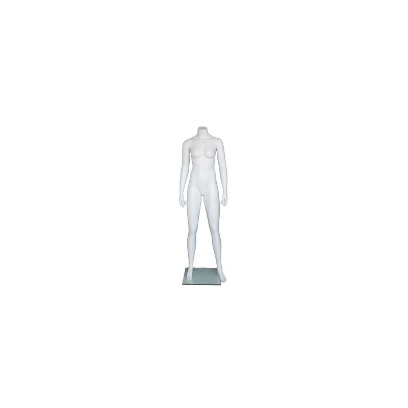 5 ft 4 in Headless Full Body Female Mannequin Matte White STW001-WT