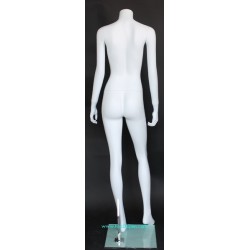 Small size Headless Full Body Female Mannequin Matte White STW003-WT