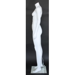 Athletic Headless Full Body Female Mannequin Matte White STW101-WT