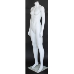 Athletic Headless Full Body Female Mannequin Matte White STW101-WT