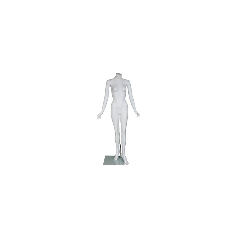 5 ft 6 in Headless Full Body Female Mannequin Matte White STW102-WT