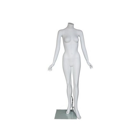 5 ft 6 in Headless Full Body Female Mannequin Matte White STW102-WT