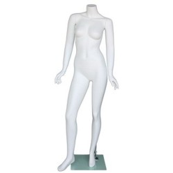 Fashionable Headless Full Body Female Mannequin Matte White- STW103-WT