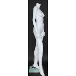 Fashionable Headless Full Body Female Mannequin Matte White- STW103-WT