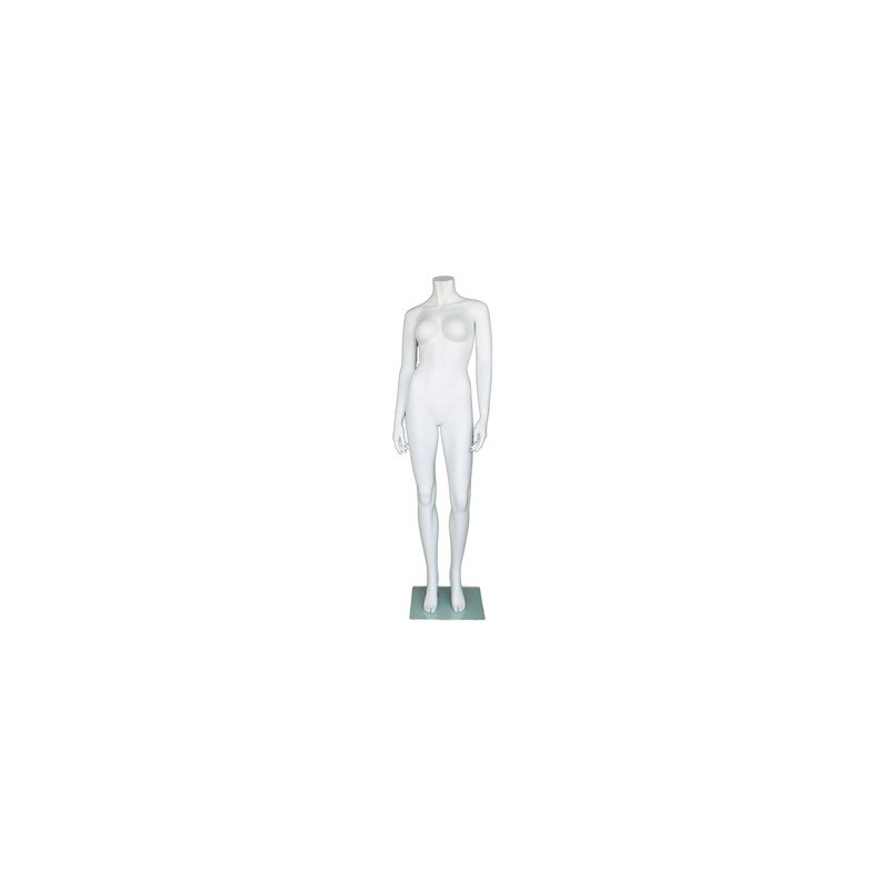 5 ft 4 in Headless Full Body Female Mannequin Matte White STW105-WT