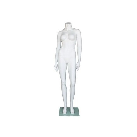 5 ft 4 in Headless Full Body Female Mannequin Matte White STW105-WT