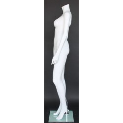 5 ft 4 in Headless Full Body Female Mannequin Matte White STW105-WT