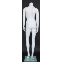 5 ft 4 in Headless Full Body Female Mannequin Matte White STW105-WT