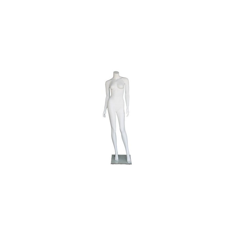 5 ft 5 in Headless Full Body Female Mannequin Matte White STW108-WT