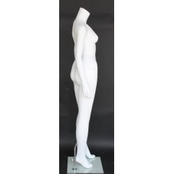 5 ft 5 in Headless Full Body Female Mannequin Matte White STW108-WT