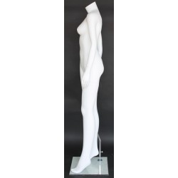 5 ft 5 in Headless Full Body Female Mannequin Matte White STW108-WT