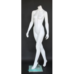 Walking Pose Headless Full Body Female Mannequin White STW113-WT