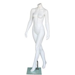 Walking Pose Headless Full Body Female Mannequin White STW113-WT