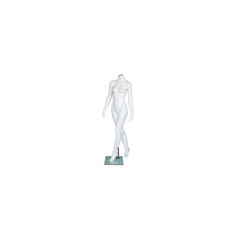 Walking Pose Headless Full Body Female Mannequin White STW113-WT