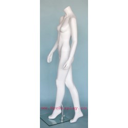 Walking Pose Headless Full Body Female Mannequin White STW113-WT