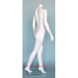 Walking Pose Headless Full Body Female Mannequin White STW113-WT