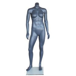 5 ft Gray colored Headless Full Body Female Mannequin STB-FH-MG