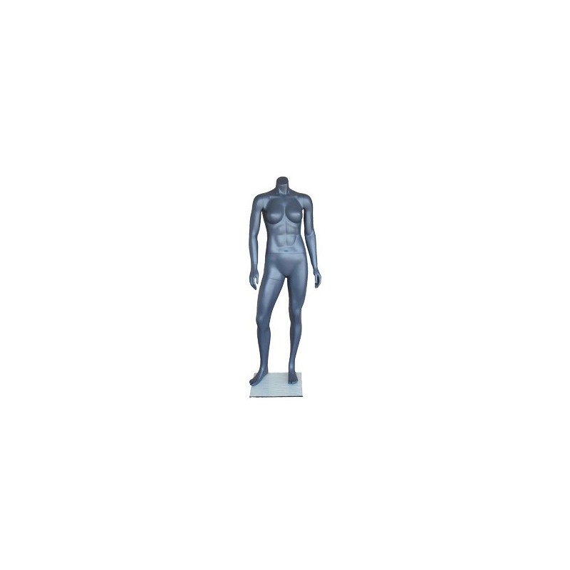 5 ft Gray colored Headless Full Body Female Mannequin STB-FH-MG