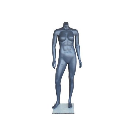 5 ft Gray colored Headless Full Body Female Mannequin STB-FH-MG