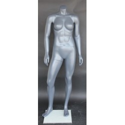 5 ft Gray colored Headless Full Body Female Mannequin STB-FH-MG