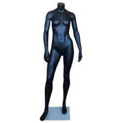 5 ft 5 in Matte Black Headless Full Body Female Mannequin STB-2FH-MB