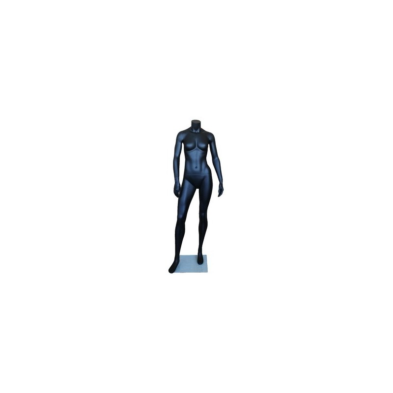 5 ft 5 in Matte Black Headless Full Body Female Mannequin STB-2FH-MB