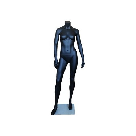 5 ft 5 in Matte Black Headless Full Body Female Mannequin STB-2FH-MB