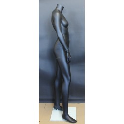 5 ft 5 in Matte Black Headless Full Body Female Mannequin STB-2FH-MB