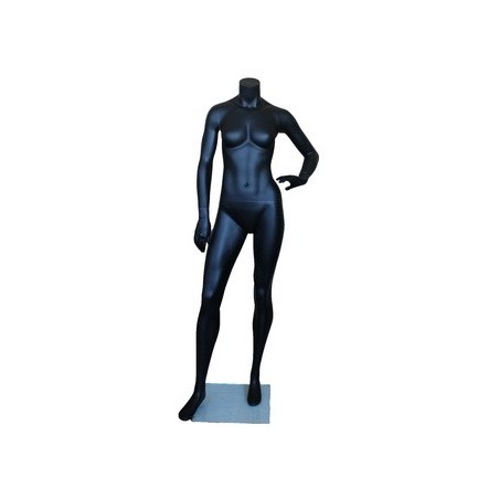 5 ft 5 in Matte Black Headless Full Body Female Mannequin STB-3FH-MB