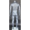 5 ft 4 in Headless Full Body Male Mannequin Matte Grey STB-1MH