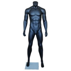 Matte Black Headless Full Body Male Mannequin  STB-2MH-MB