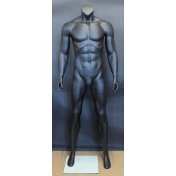 Matte Black Headless Full Body Male Mannequin  STB-2MH-MB