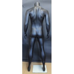 Matte Black Headless Full Body Male Mannequin  STB-2MH-MB