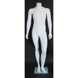 Headless Full Body Male Mannequin Matte white STM002-WT