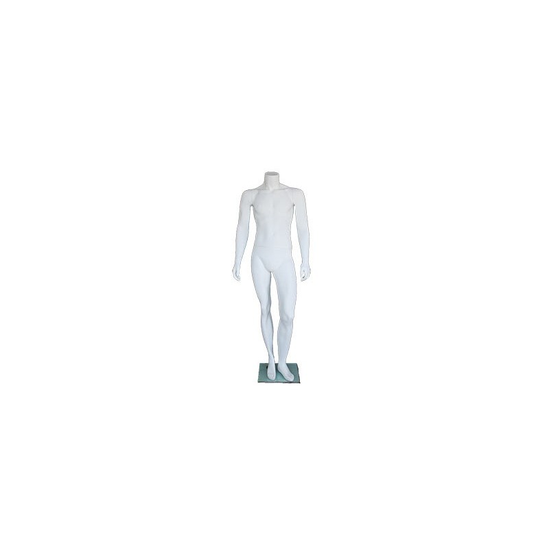 Headless Full Body Male Mannequin Matte white STM002-WT