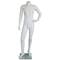 New Headless Full Body Male Mannequin Matte white STM004-WT