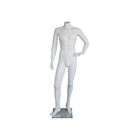 New Headless Full Body Male Mannequin Matte white STM004-WT