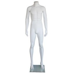 New Headless Full Body Male Mannequin Matte white STM006-WT