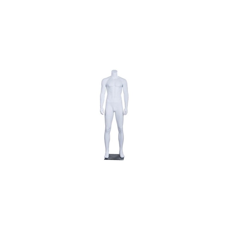 5 ft 9 in Headless Full Body Male Mannequin Athletic white STM051-WT