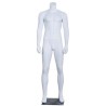 5 ft 9 in Headless Full Body Male Mannequin Athletic white STM051-WT