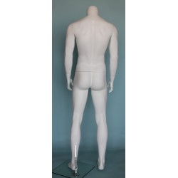 5 ft 9 in Headless Full Body Male Mannequin Athletic white STM051-WT