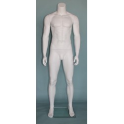 5 ft 9 in Headless Full Body Male Mannequin Athletic white STM051-WT