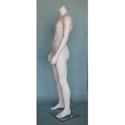 5 ft 9 in Headless Full Body Male Mannequin Athletic white STM051-WT