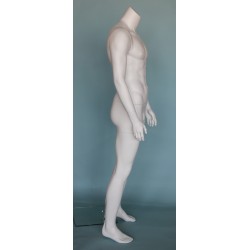 5 ft 9 in Headless Full Body Male Mannequin Athletic white STM051-WT