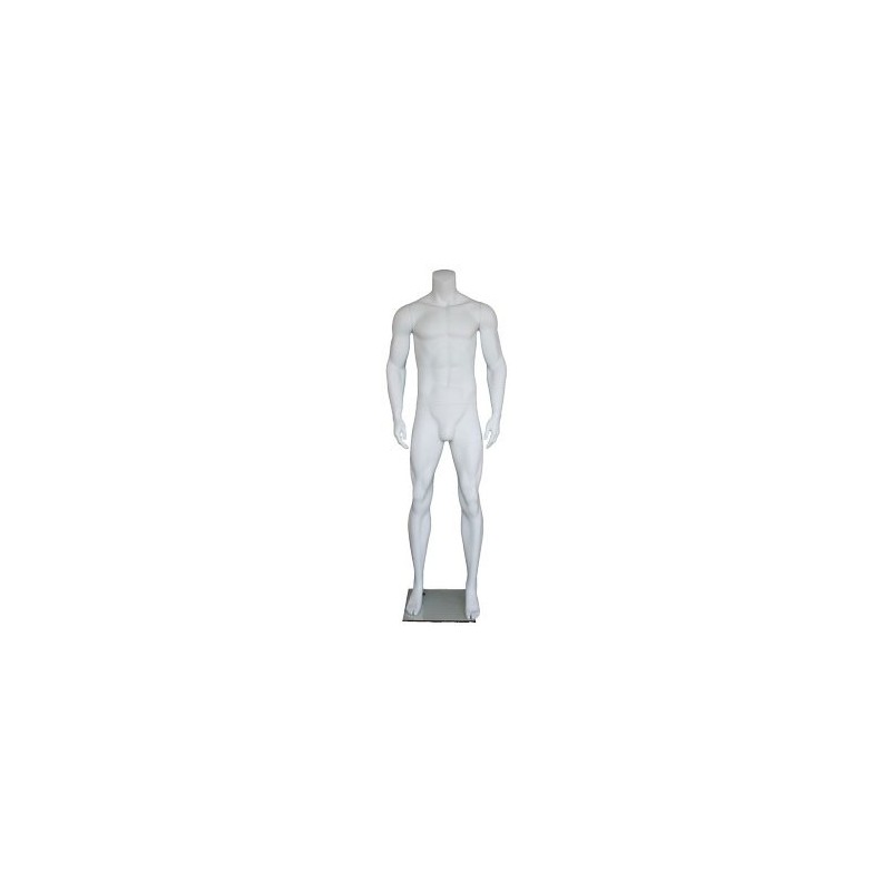 5 ft 11 in Headless Full Body Male Mannequin Matte white STM052-WT